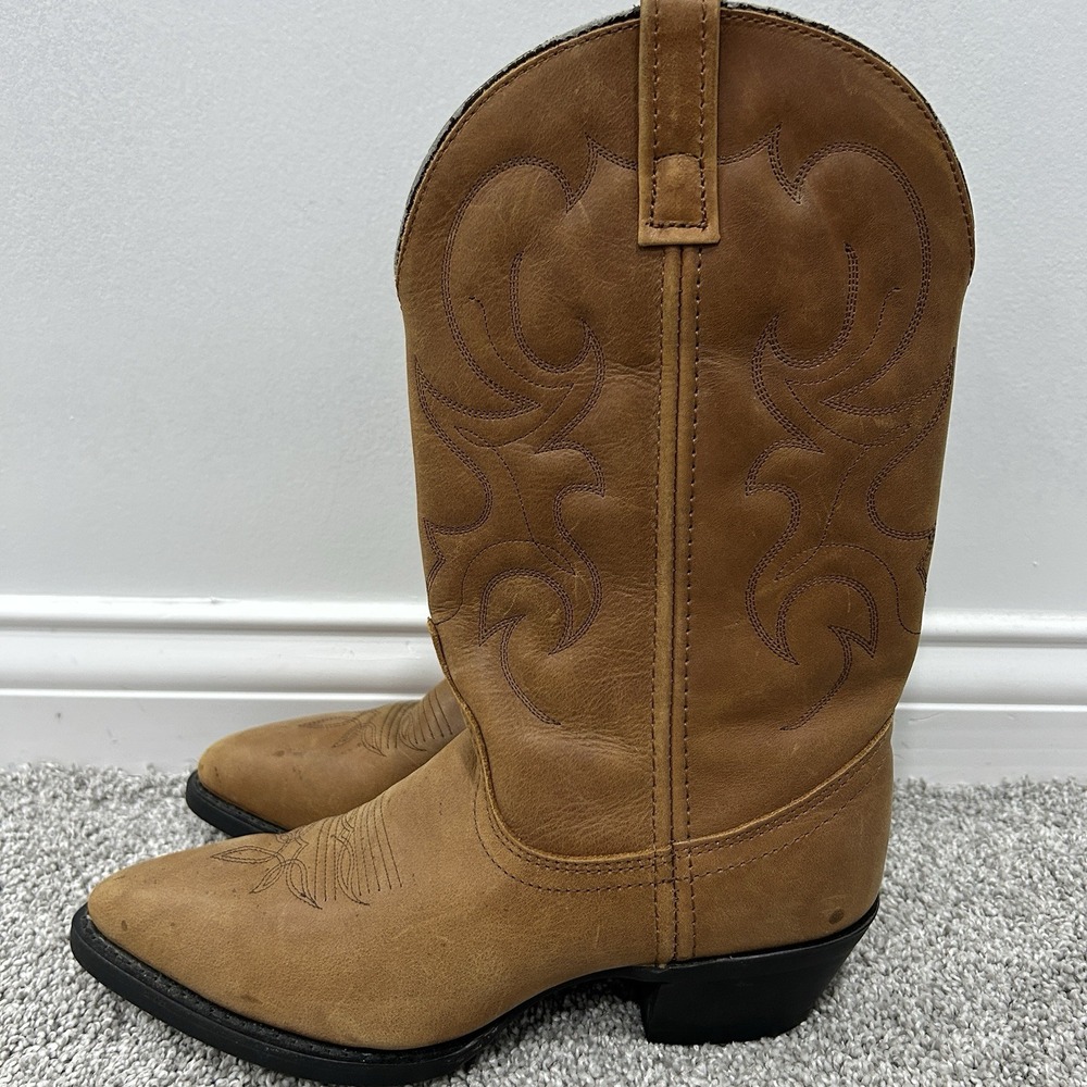 Laredo Performair Women's Size 6.5 M Birchwood Tan Leather Cowboy Boot‎ Concert